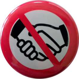 Button No handshake / Händeschütteln verboten / Corona Schutz